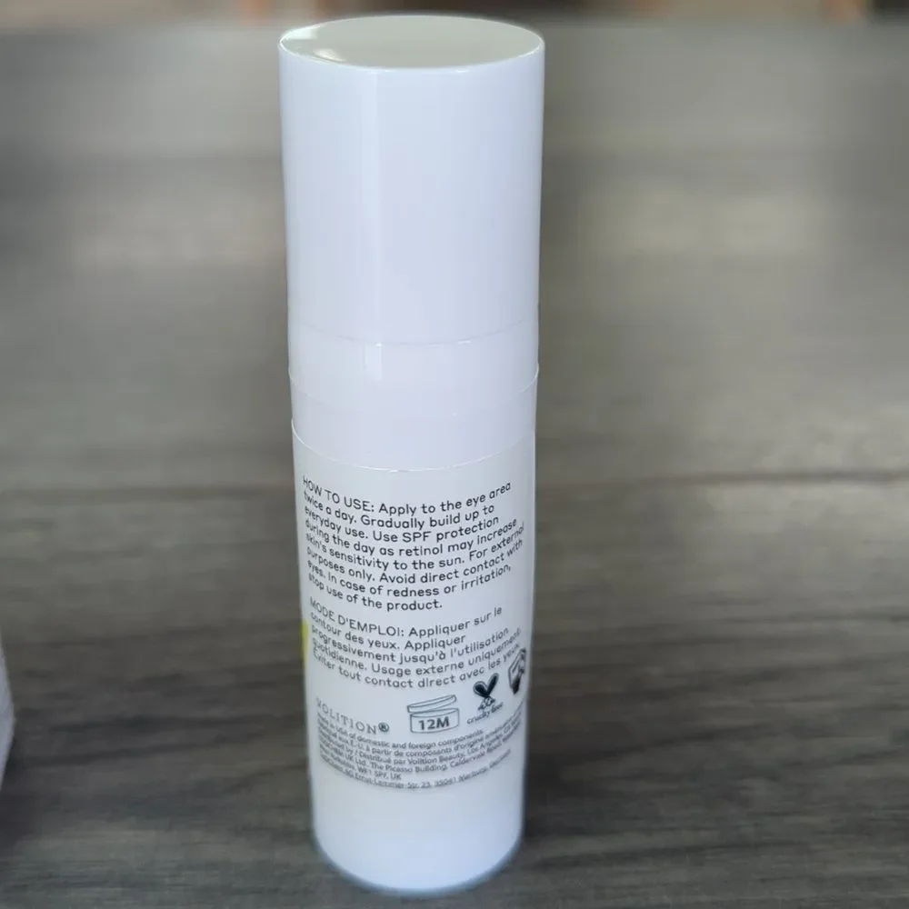 VOLITION Grenache Retinol Eye Cream with Peptides + Hyaluronic Acid